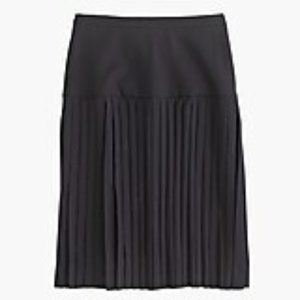 J. Crew - Drop-waist pleated skirt in Super 120s wool - Size 4